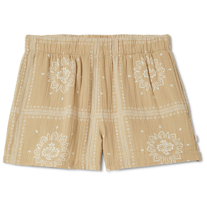 Brixton Wandering Shorts - Women's Pale Khaki Bandana