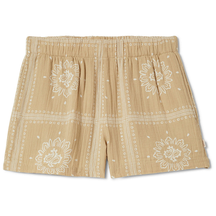 Brixton Wandering Shorts - Women's Pale Khaki Bandana