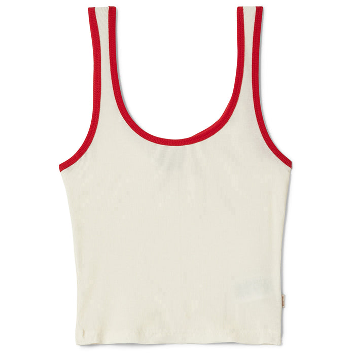 Brixton Ringer Organic A Tank Top - Women's Off White/Crimson