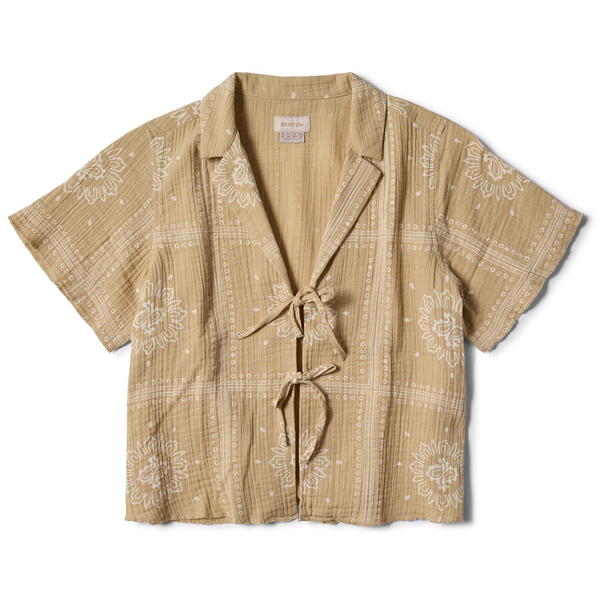Brixton Wandering Tie Top - Women's Pale Khaki Bandana