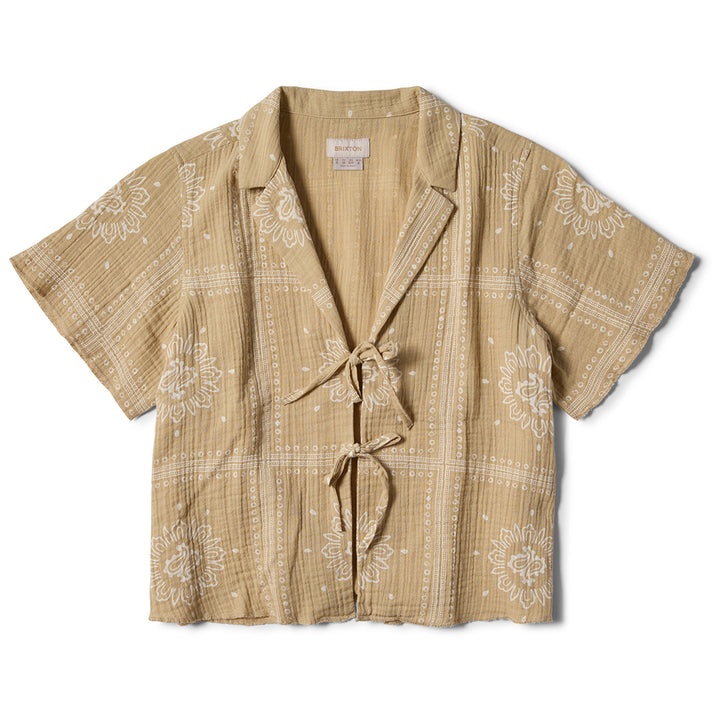 Brixton Wandering Tie Top - Women's Pale Khaki Bandana