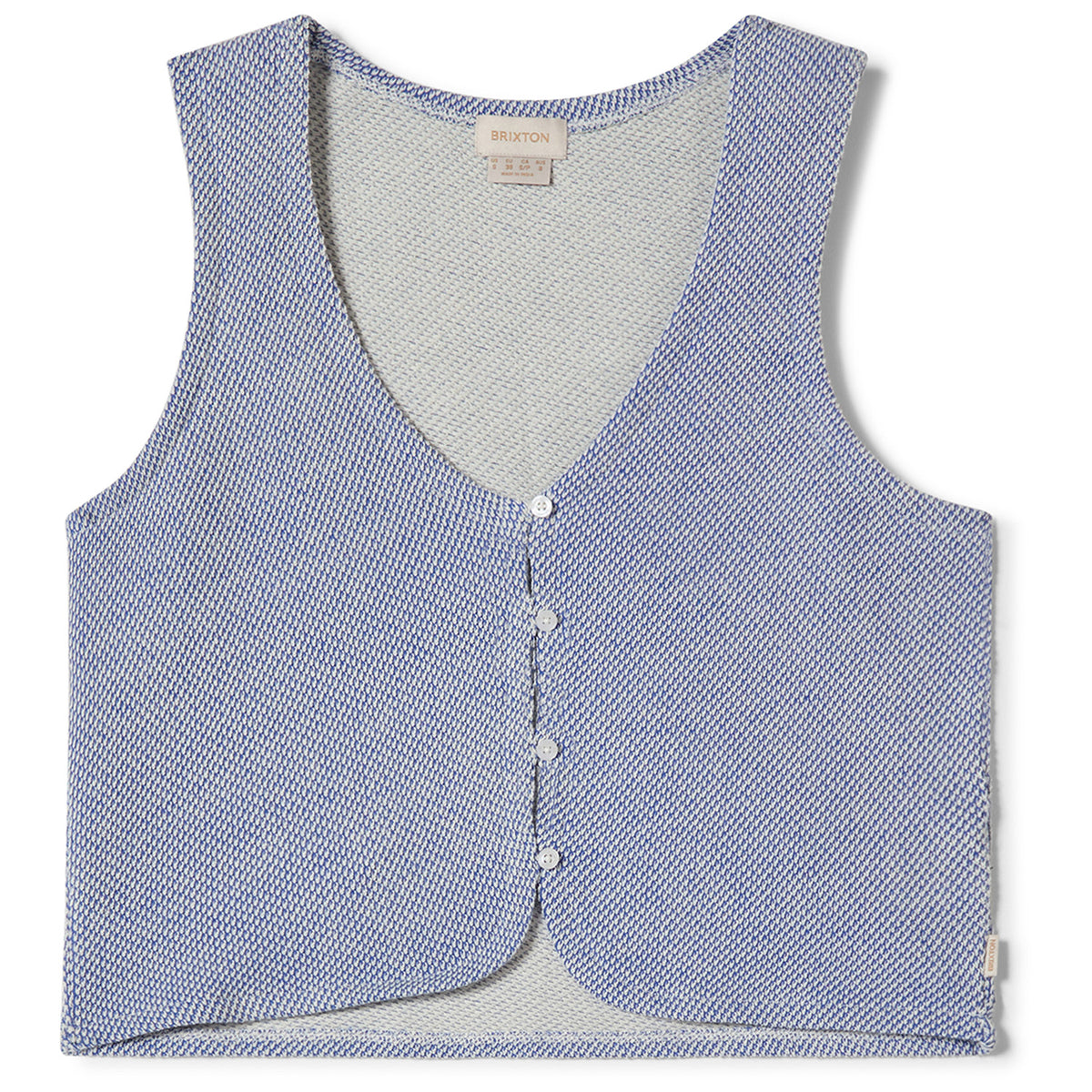 Brixton The Weekend Cross Loop Terry Top - Women's Off White/Electric Indigo