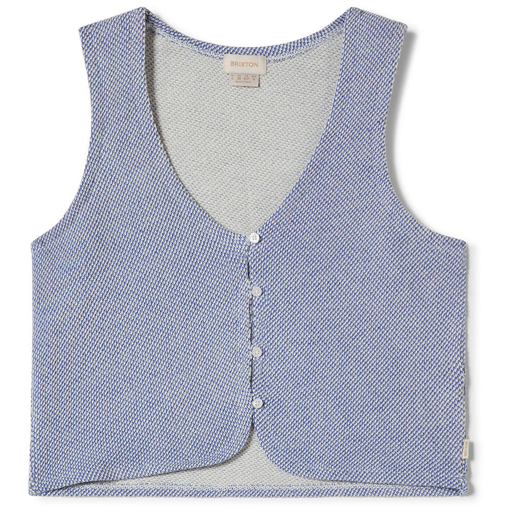 Brixton The Weekend Cross Loop Terry Top - Women's Off White/Electric Indigo