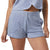 Brixton The Weekend CL Terry Lounge Shorts - Women's Off White/Electric Indigo
