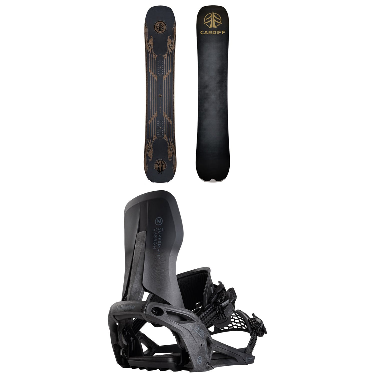 Cardiff Goat Pro Carbon Snowboard + Nidecker Supermatic Carbon Snowboard Bindings 2026
