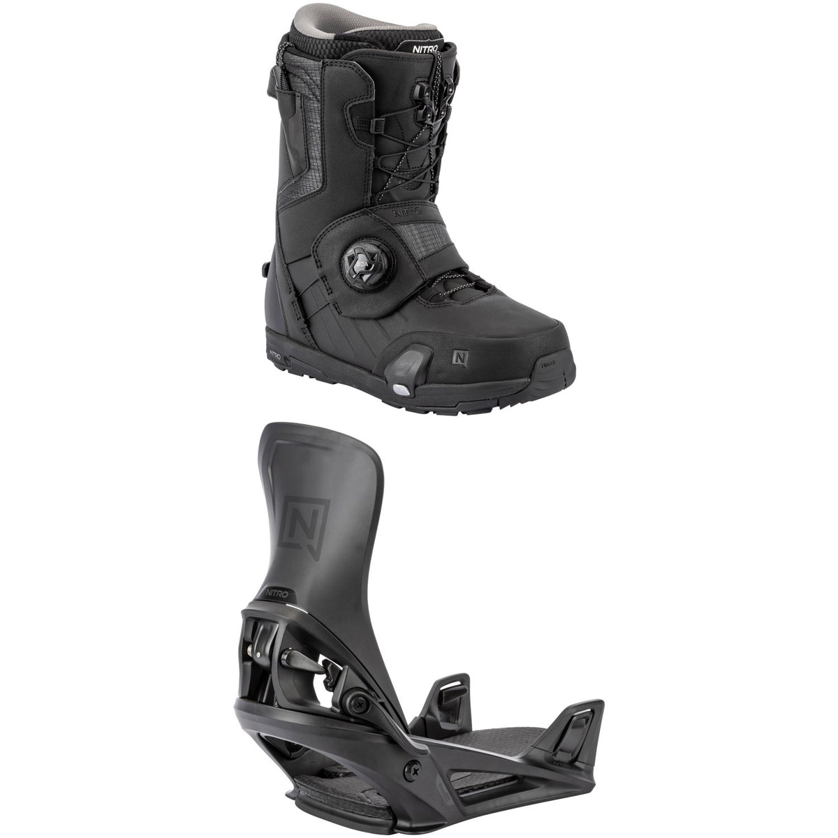 Nitro Profile Step On TLS Snowboard Boots + Step On Snowboard Bindings 2026