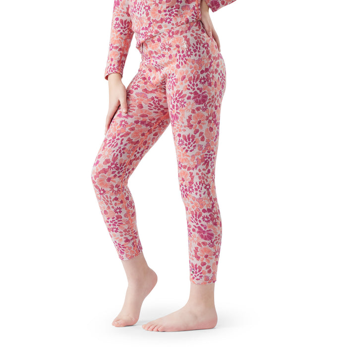 Smartwool Classic Thermal Merino Base Layer Bottoms - Kids' Festive Fuschia Floral