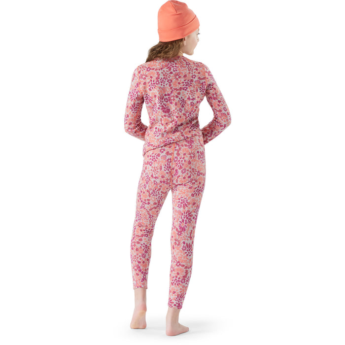 Smartwool Classic Thermal Merino Base Layer Bottoms - Kids' Festive Fuschia Floral