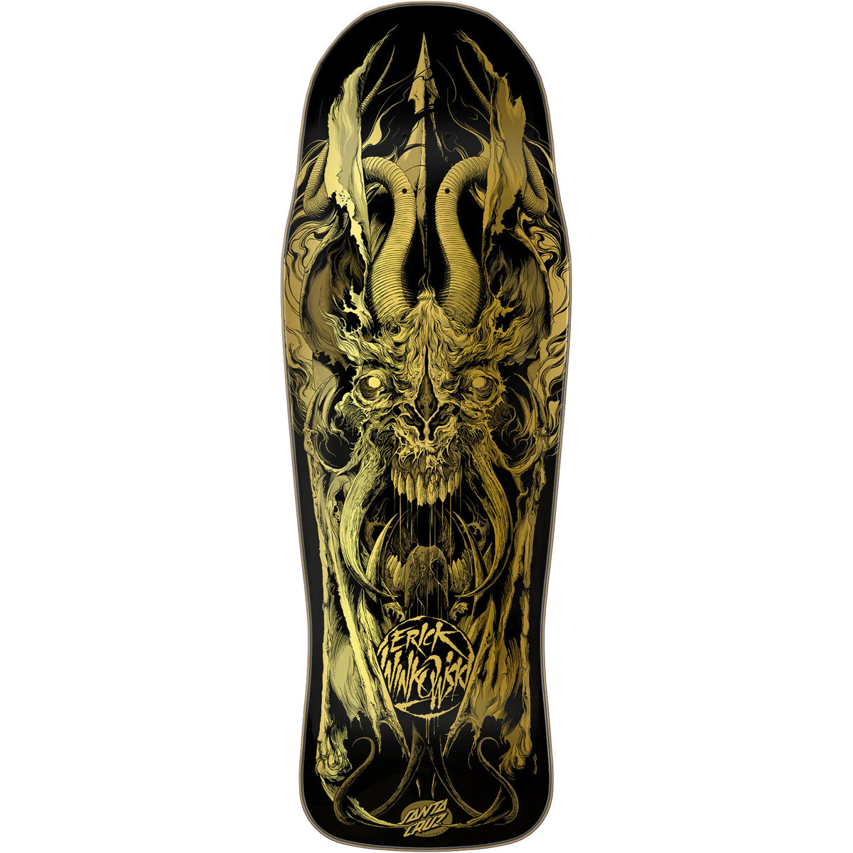 Santa Cruz Skateboards Winkowski Primeval Gold Pro Shaped 10.34 Skateboard Deck
