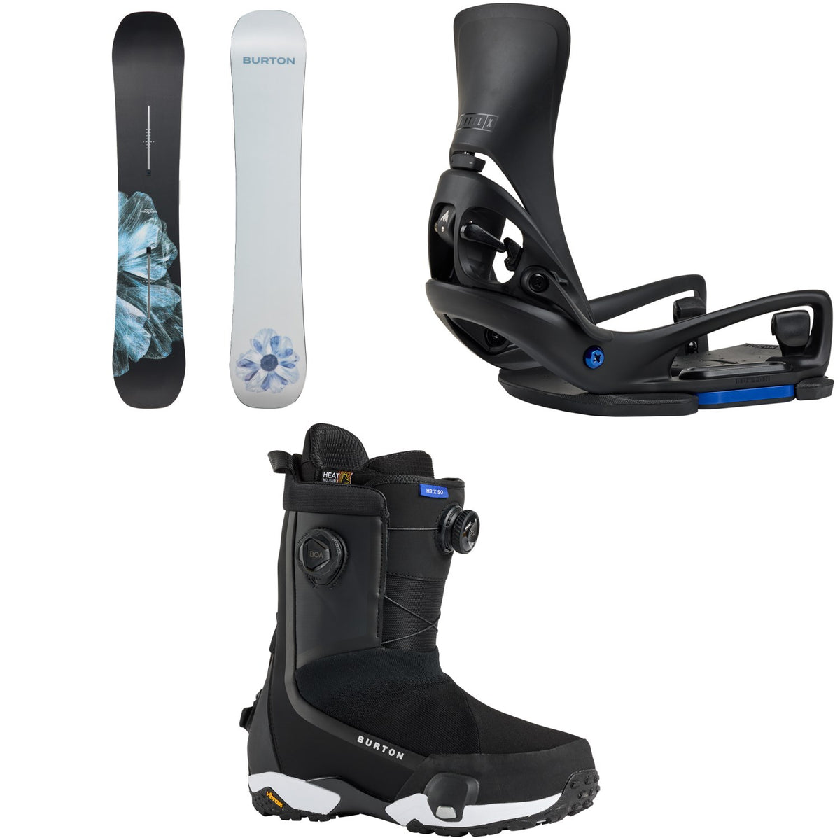 Burton Process Snowboard + Step on Cartel X EST Snowboard Bindings + Highshot X Step On Snowboard Boots 2026
