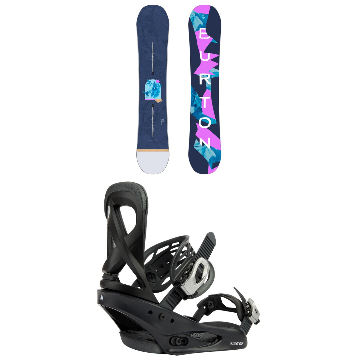 Burton Yeasayer Snowboard + Scribe Snowboard Bindings - Women's 2026