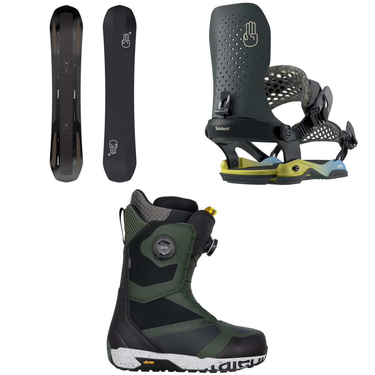 Bataleon Goliath+ Snowboard + Astro AW Snowboard Bindings + Salsa Boa Snowboard Boots 2026