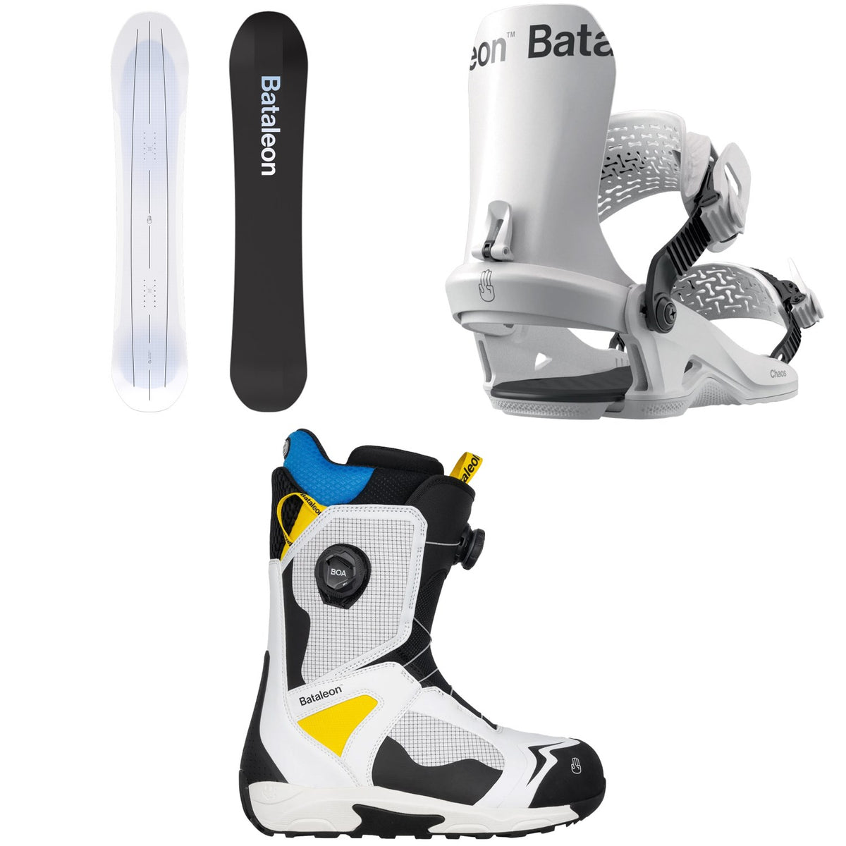 Bataleon Thunderstorm Snowboard + Chaos HW Snowboard Bindings + Rave Boa Snowboard Boots 2026