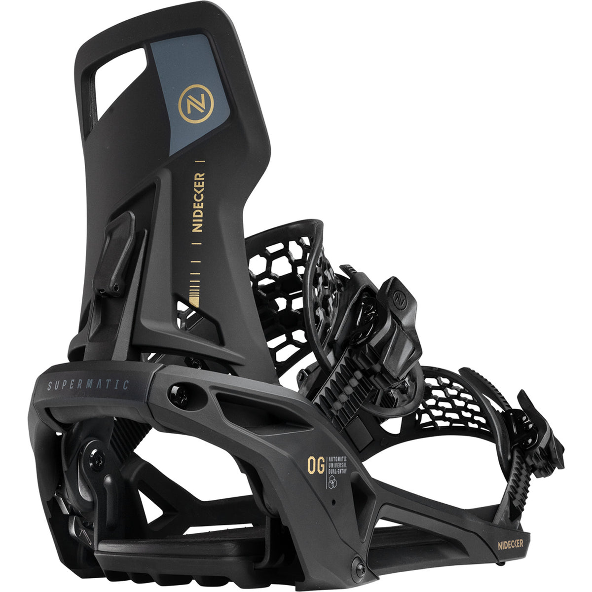 Nidecker OG Supermatic Snowboard Bindings Black