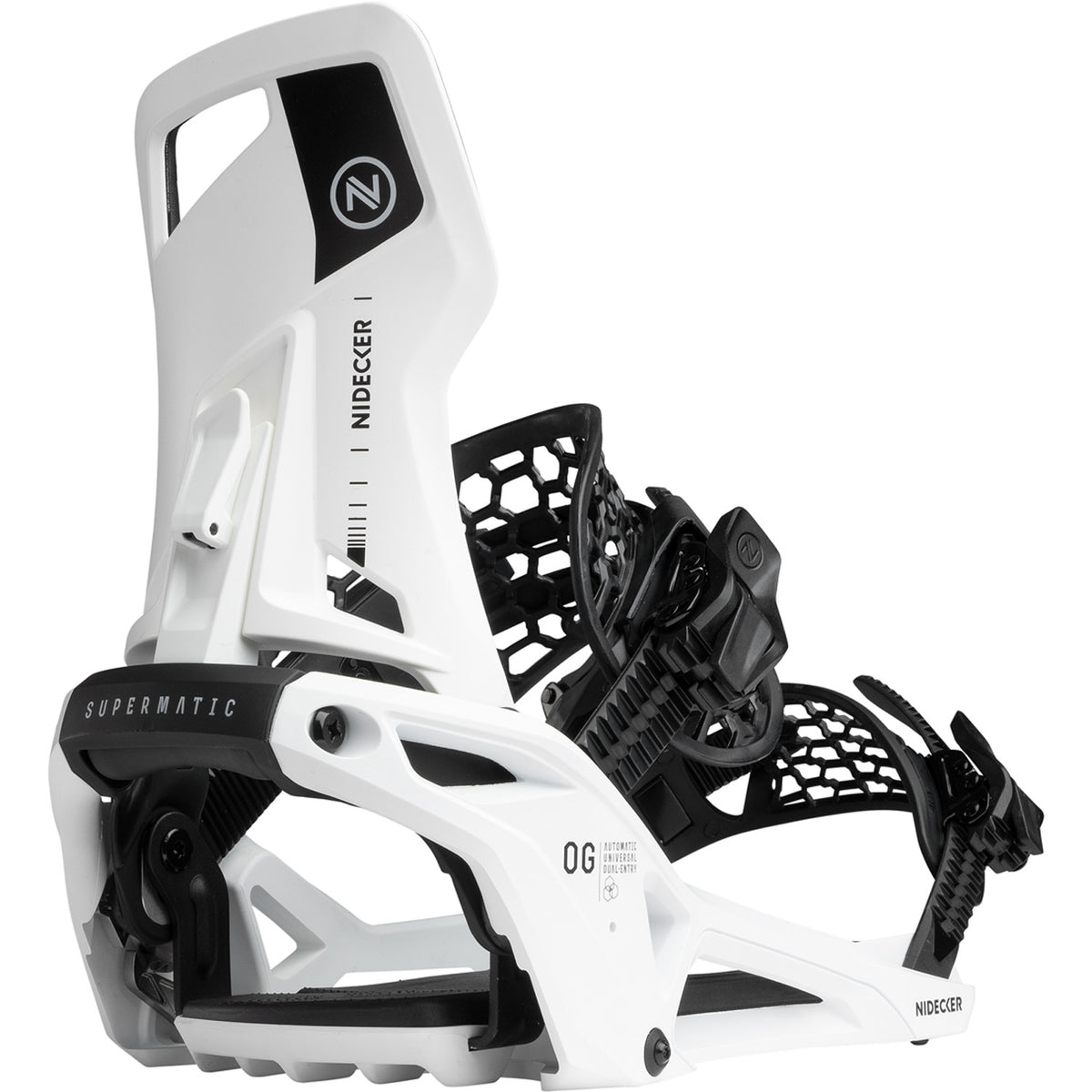 Nidecker OG Supermatic Snowboard Bindings White