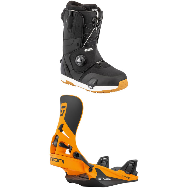 Nitro Venture Step On TLS Snowboard Boots + Union Atlas Step On Snowboard Bindings 2026