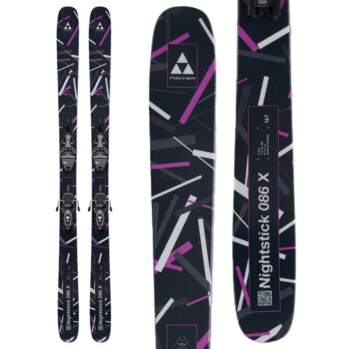 Fischer Nightstick 86 X Skis + RSW 10 GW Ski Bindings 2027