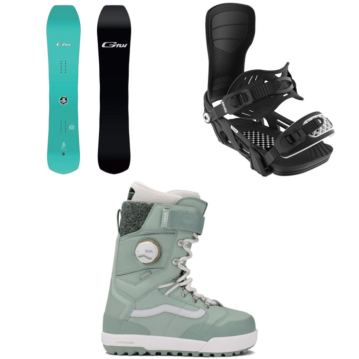 GNU Gremlin C3 Snowboard + Bent Metal Stylist Snowboard Bindings + Vans Luna Pro Snowboard Boots - Women's 2026