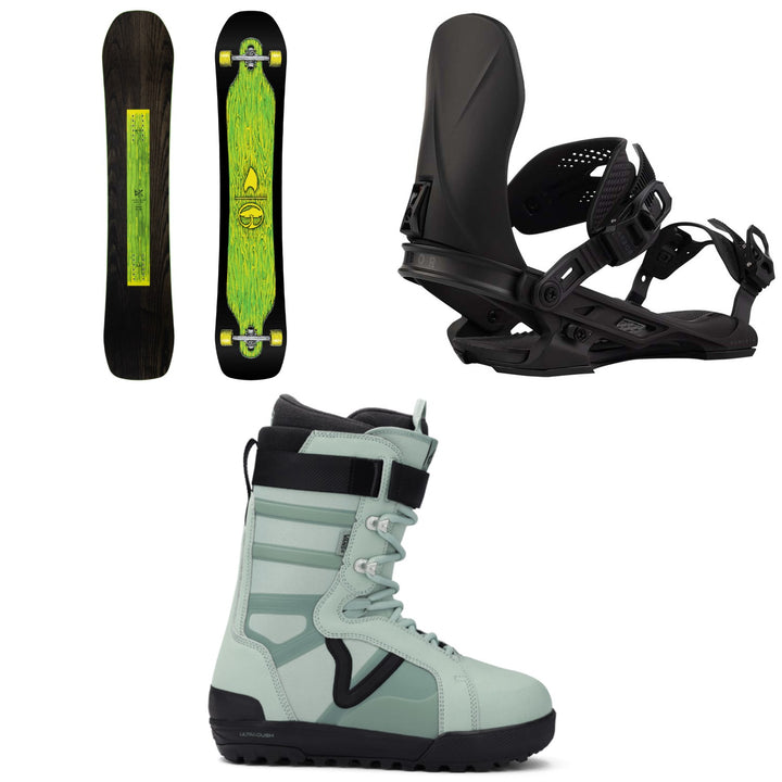 Arbor DK Park Pro Snowboard + Hemlock Snowboard Bindings + Vans Hi-Standard Pro Snowboard Boots 2026