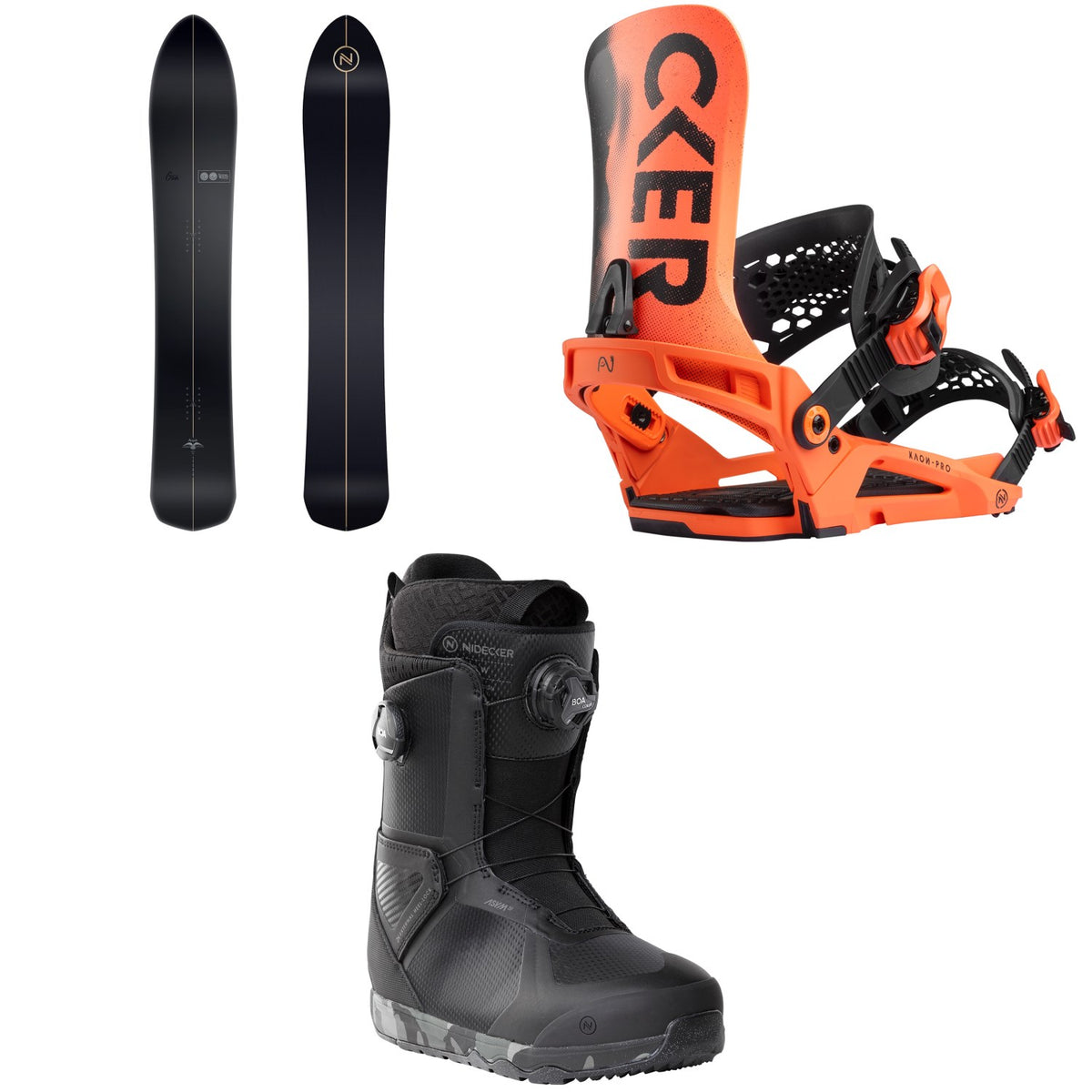 Nidecker The Gun Snowboard + Kaon-Pro Snowboard Bindings + Kita Snowboard Boots 2026