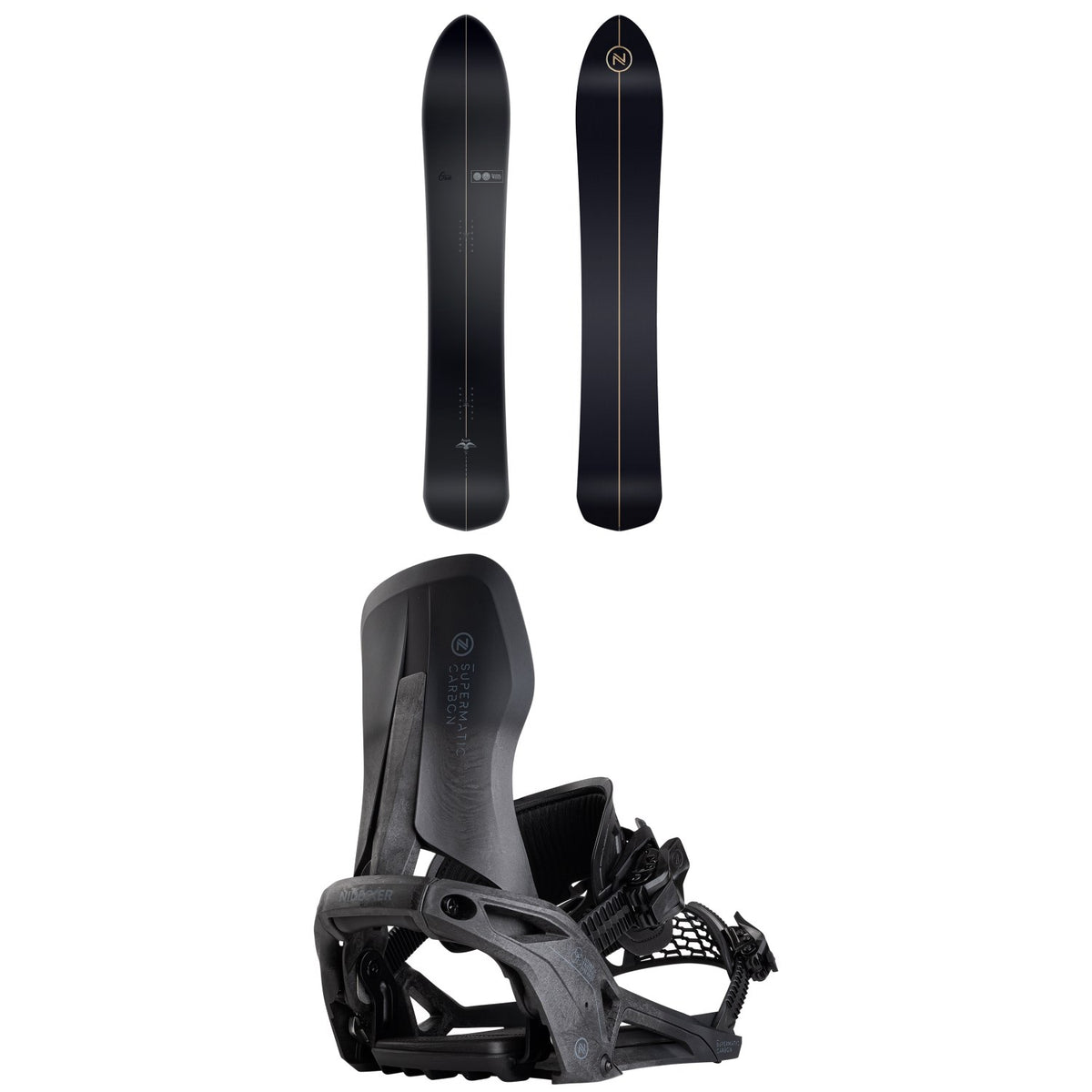 Nidecker The Gun Snowboard + Supermatic Carbon Snowboard Bindings 2026