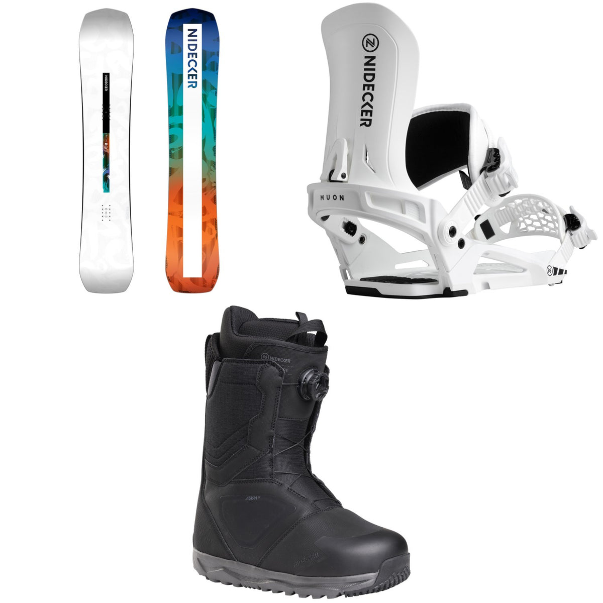 Nidecker Escape Snowboard + Muon Snowboard Bindings + Cascade Snowboard Boots 2026