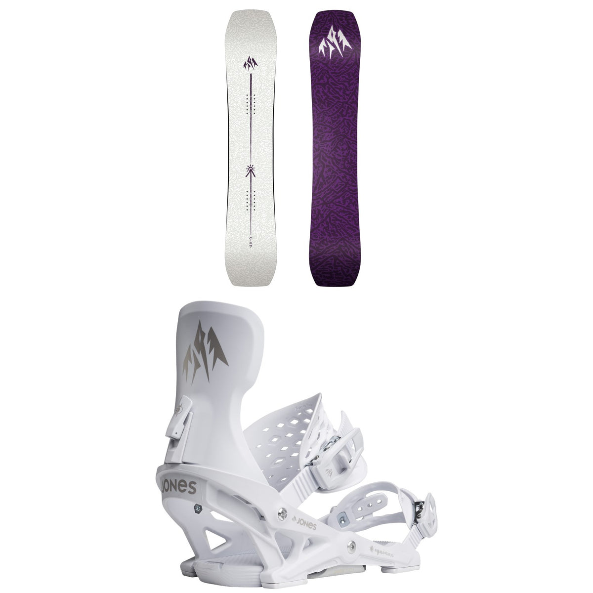 Jones Airheart 2.0 Snowboard + Equinox Snowboard Bindings - Women's 2026