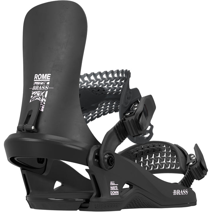 Rome Brass HW Snowboard Bindings - Women's 2026 Black