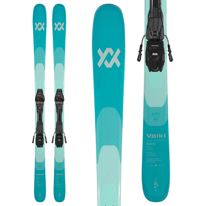Völkl Blaze 82 Skis + vMotion 10 Bindings 2025 Teal