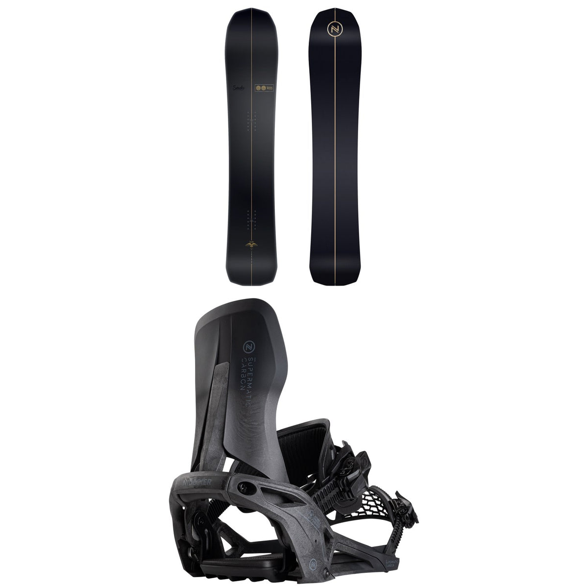 Nidecker The Smoke Snowboard + Supermatic Carbon Snowboard Bindings 2026