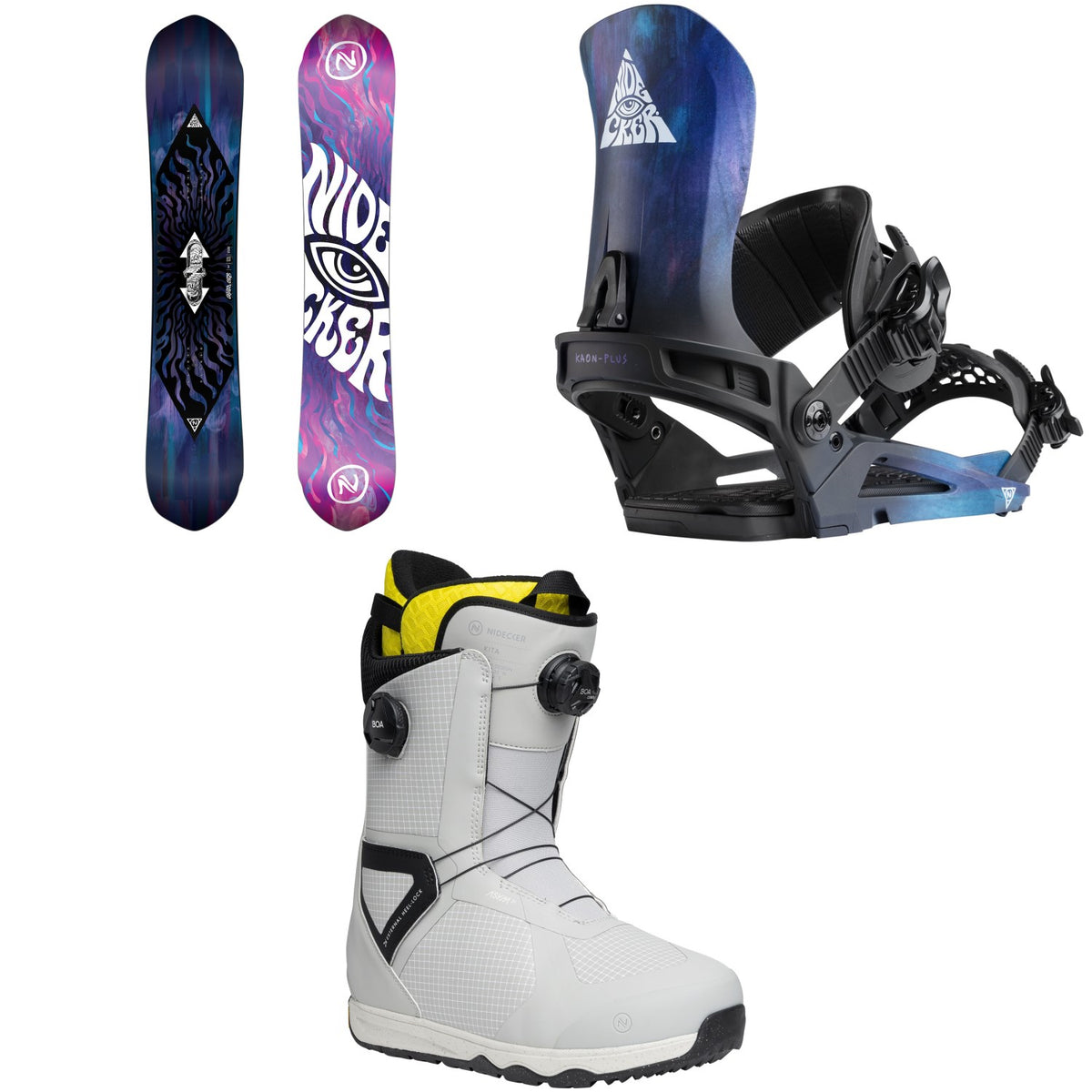 Nidecker Gamma APX Snowboard + Kaon-Plus Snowboard Bindings + Kita Snowboard Boots 2026