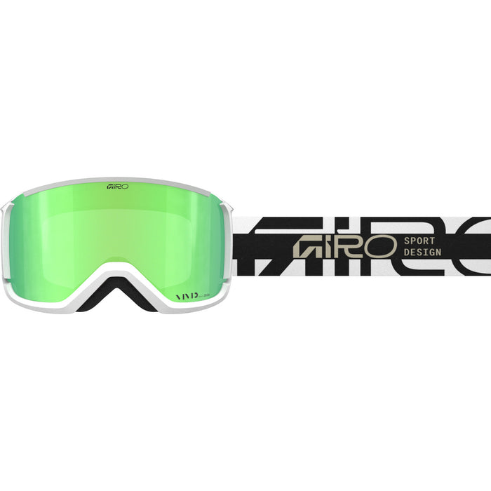 Giro Revolt Low Bridge Fit Goggles Black & White Burst Vivid Emerald / Clear