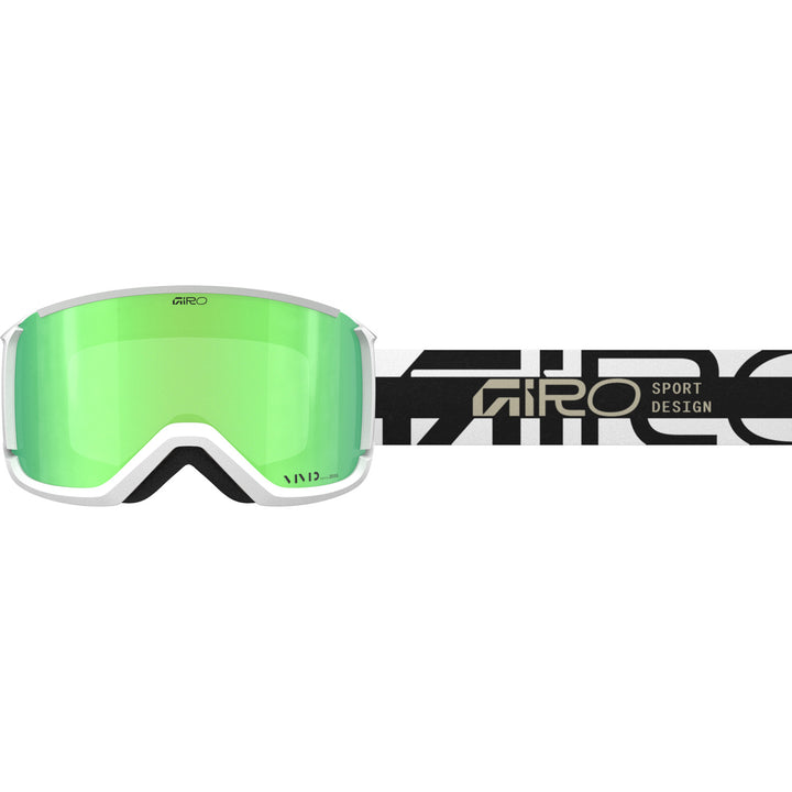Giro Revolt Low Bridge Fit Goggles Black & White Burst Vivid Emerald / Clear