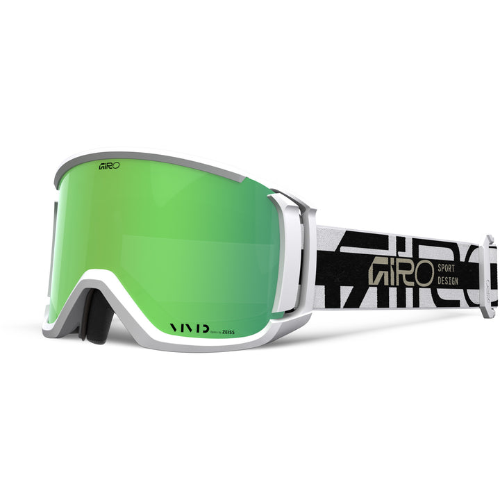 Giro Revolt Low Bridge Fit Goggles Black & White Burst Vivid Emerald / Clear