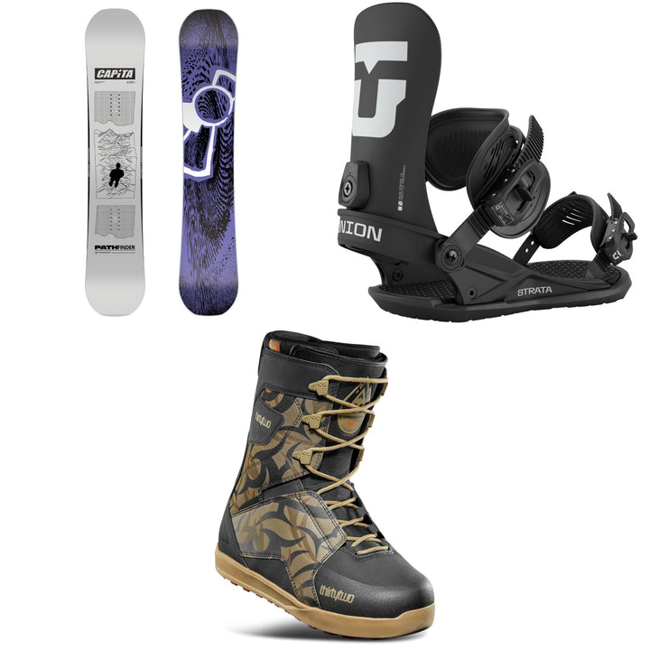 CAPiTA Pathfinder Snowboard + Union Strata Snowboard Bindings + thirtytwo Lashed Snowboard Boots 2026