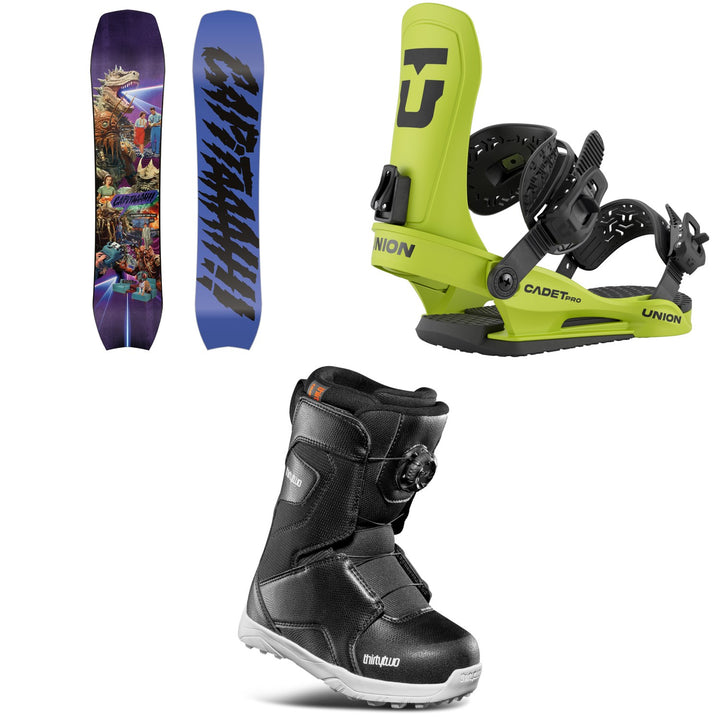 CAPiTA Children Of The Pow Snowboard + Union Cadet Pro Snowboard Bindings + thirtytwo Lashed Boa Snowboard Boots - Kids' 2026