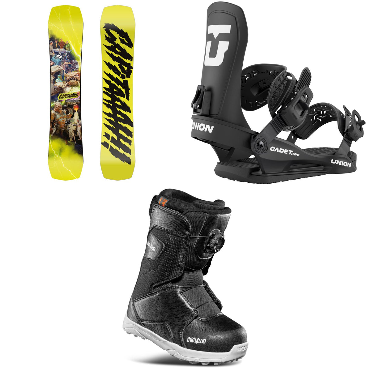 CAPiTA Children Of The Gnar Snowboard + Union Cadet Pro Snowboard Bindings + thirtytwo Lashed Boa Snowboard Boots - Kids' 2026