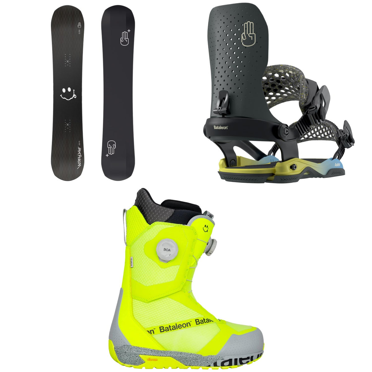 Bataleon Evil Twin+ Snowboard + Astro AW Snowboard Bindings + Salsa Boa Snowboard Boots 2026