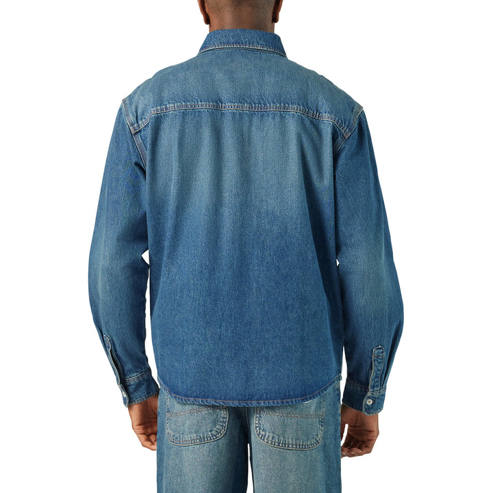 Dickies Mechanic Denim Long-Sleeve Shirt - Men's Khaki Tinited Blue