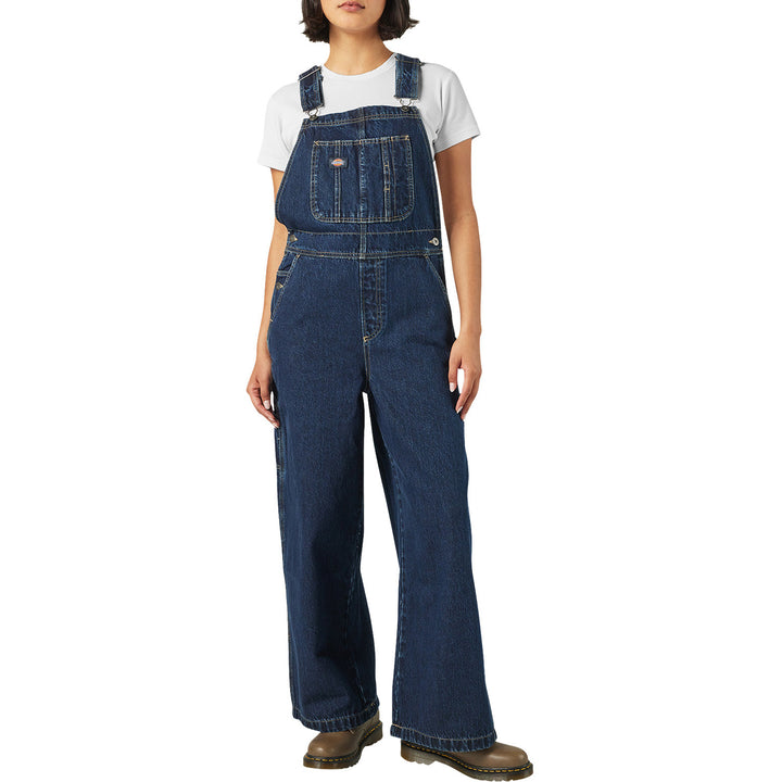 Dickies Mechanic Loose Fit Bib Overalls - Women's Dark Indigo
