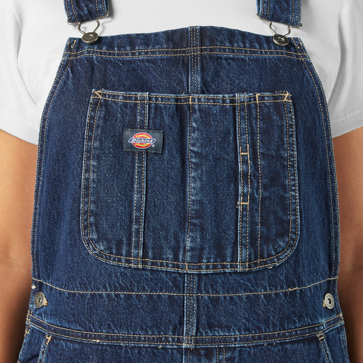 Dickies Mechanic Loose Fit Bib Overalls - Women's Dark Indigo