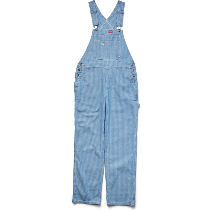 Dickies Relaxed Bib Overalls-Short - Women's Fisher Stripe