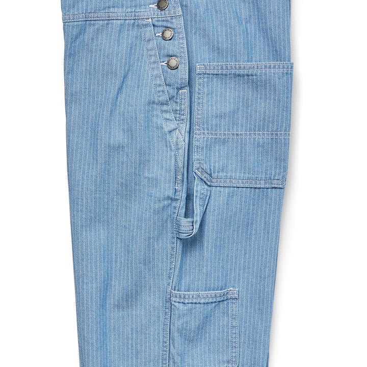 Dickies Relaxed Bib Overalls-Short - Women's Fisher Stripe