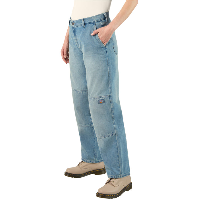 Dickies Double Knee Denim Jeans - Women's Light Denim