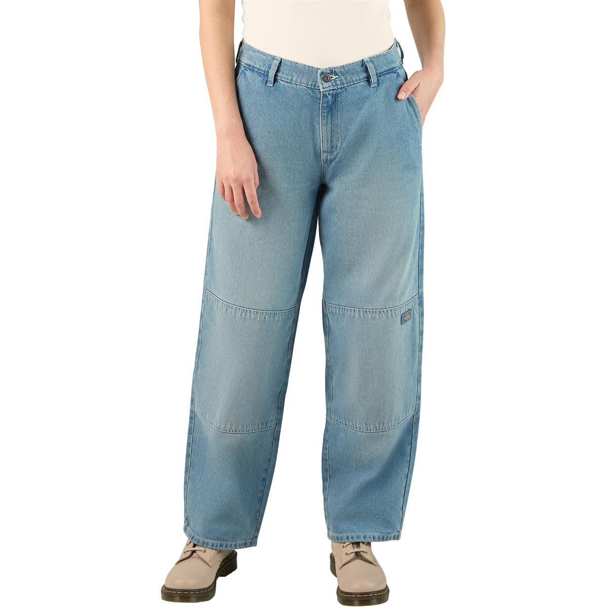 Dickies Double Knee Denim Jeans - Women's Light Denim