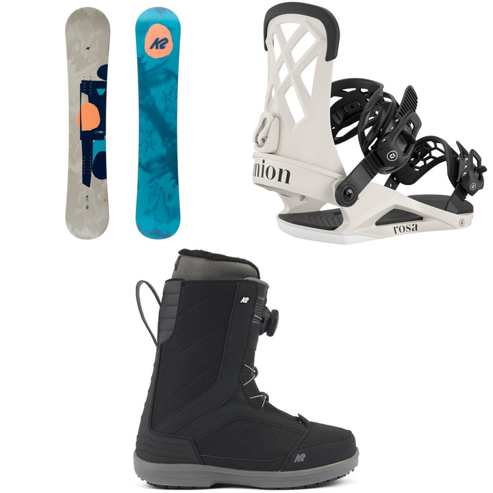 K2 Chloro Snowboard + Union Rosa Snowboard Bindings + K2 Haven Snowboard Boots - Women's 2026