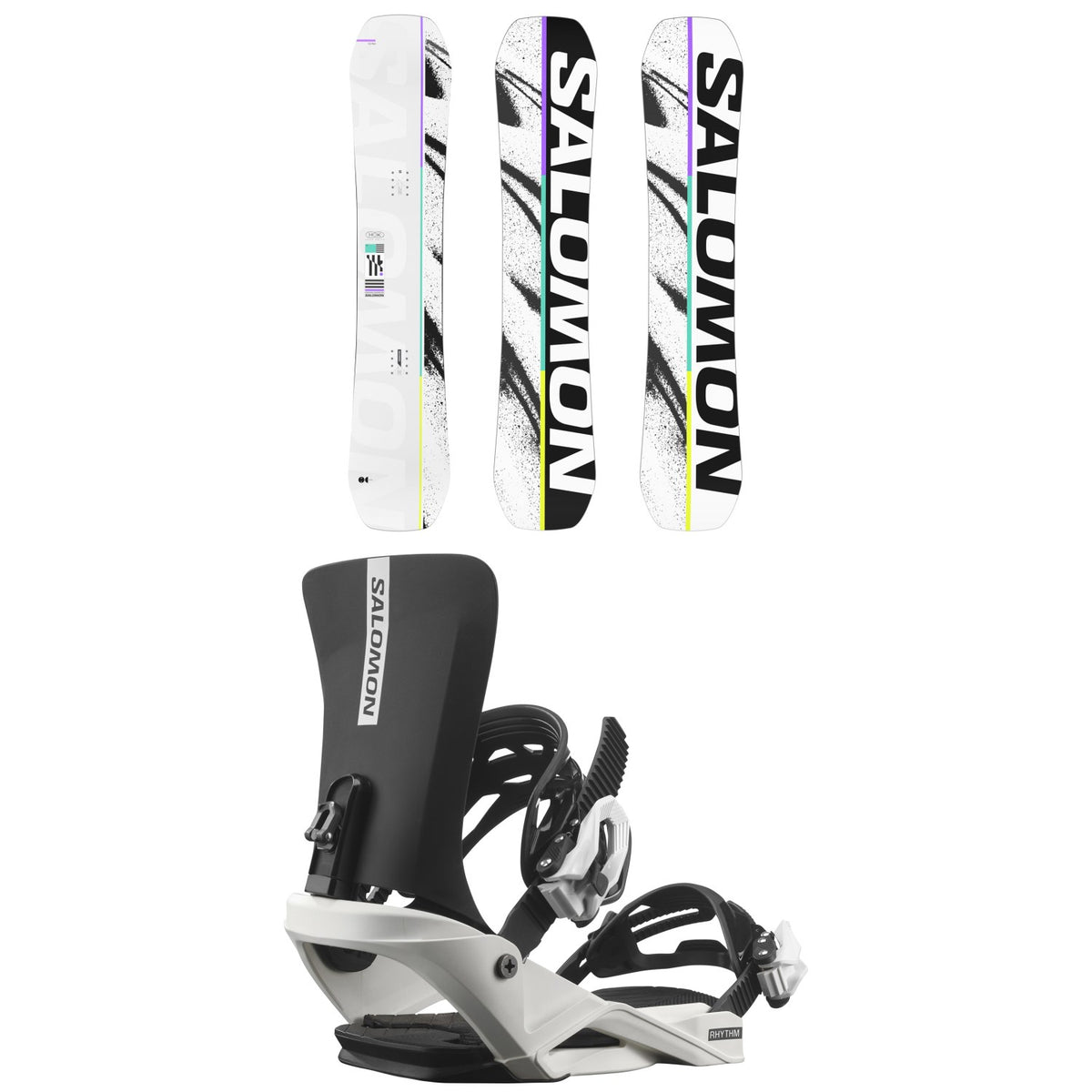 Salomon Huck Knife Grom Snowboard + Rhythm Jr Snowboard Bindings - Kids' 2026