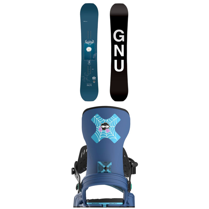 GNU Gloss-C C3 Snowboard + Bent Metal Stylist Snowboard Bindings - Women's 2025