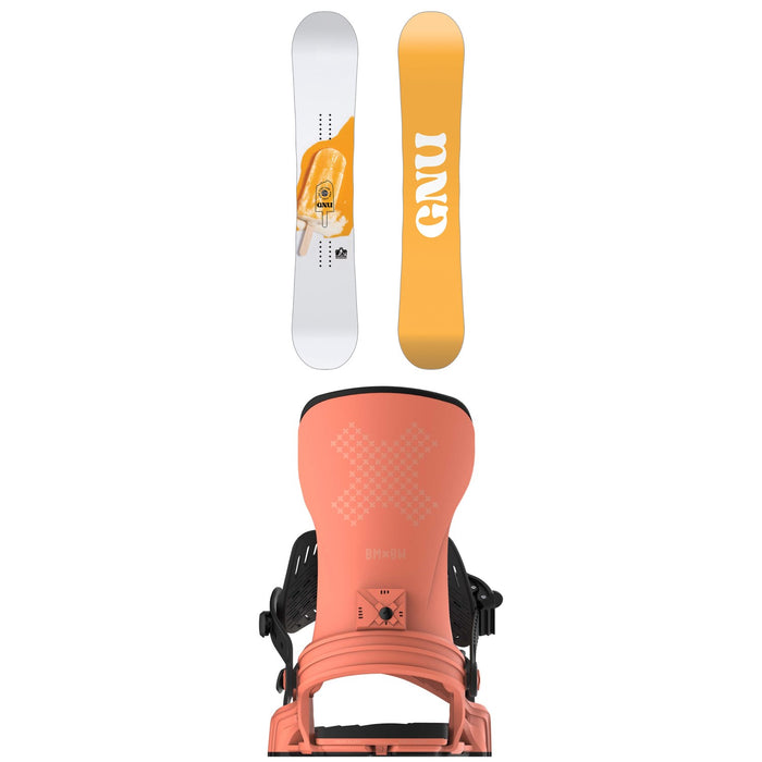 GNU B-Nice BTX Snowboard + Bent Metal Stylist Snowboard Bindings - Women's 2025