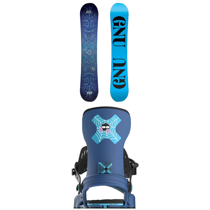 GNU Asym Pro Choice C3 Snowboard + Bent Metal Stylist Snowboard Bindings - Women's 2025